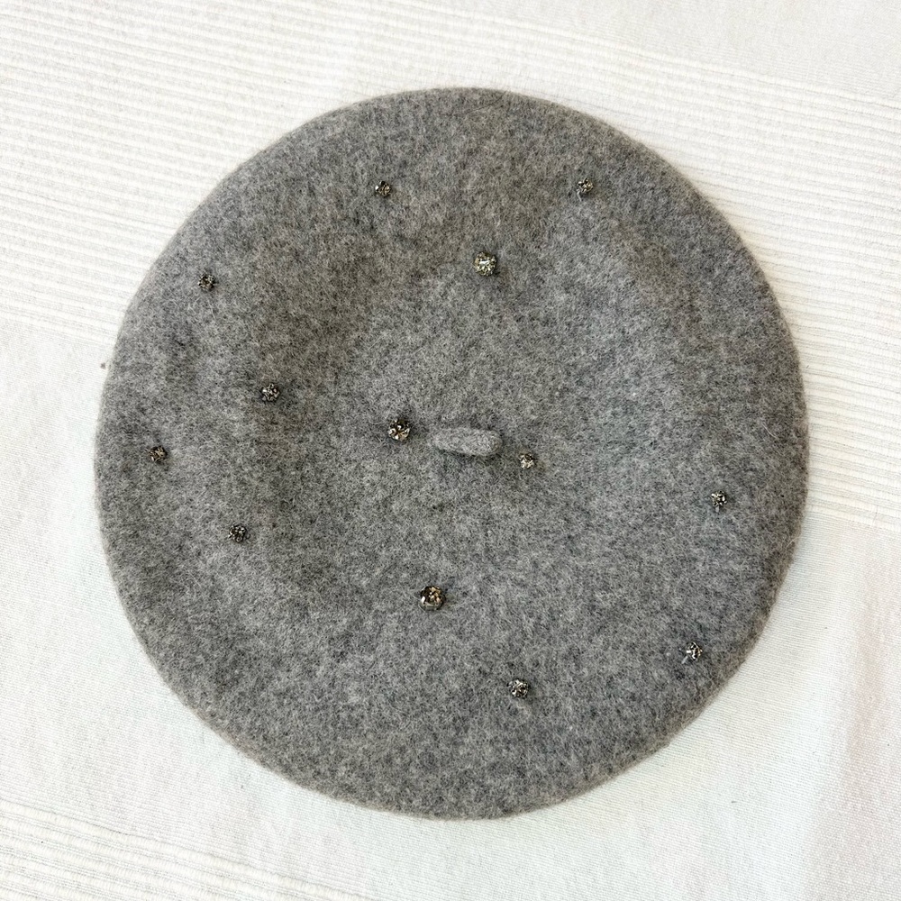H&M Felted Wool Rhinestone Beret - Picture 3 of 14